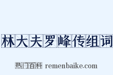 林大夫罗峰传组词是什么意思的图片